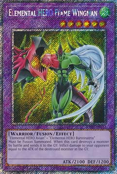 Elemental HERO Flame Wingman (V.1 - Platinum Secret Rare)