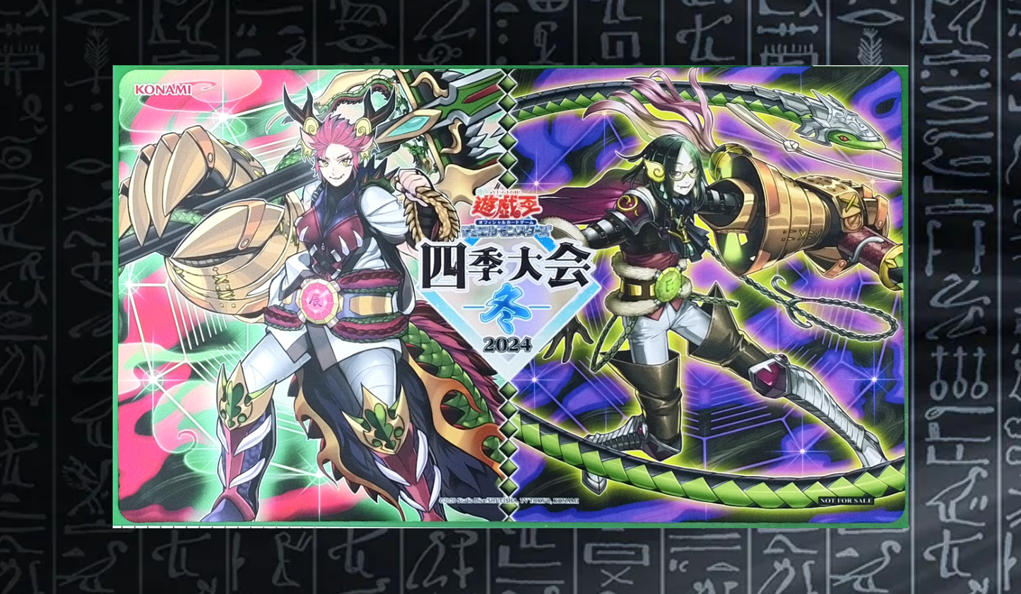 Yu-Gi-Oh OCG Zoodiac Drident Whiptail Spielmatte China Four Seasons Tournament Winter 2024