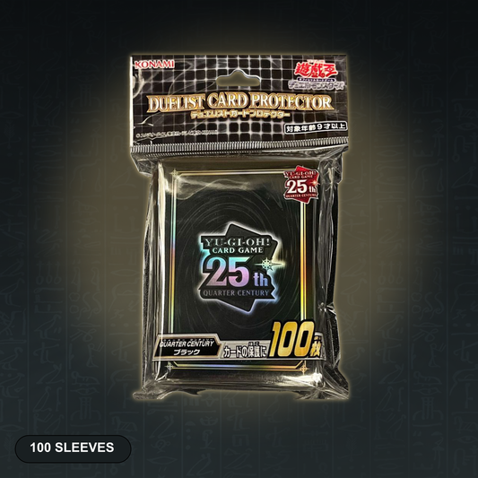 Yu-Gi-Oh! OCG 25th Anniversary Quarter Century Black Hüllen (100, Sealed) – Premium Sleeves, Original Japan Import | Jungcards