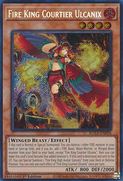 Fire King Courtier Ulcanix (V.1 - Secret Rare)