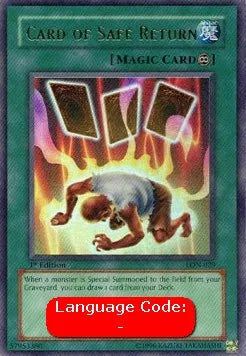 Card of Safe Return (V.2 - Ultra Rare) LON-029 – Englisch, GD