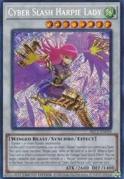 Cyber Slash Harpie Lady BLC1-010 Secret Rare – Englisch, NM, American version, 1. Auflage