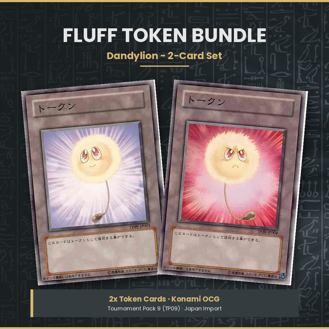 Yu-Gi-Oh! OCG Dandylion / Fluff Token Bundle (Weiß + Rot)