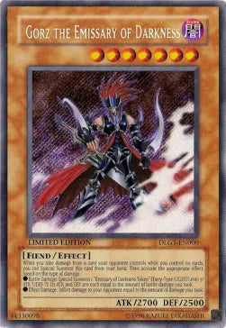 Gorz the Emissary of Darkness DLG1-000 Secret Rare – Englisch, EX