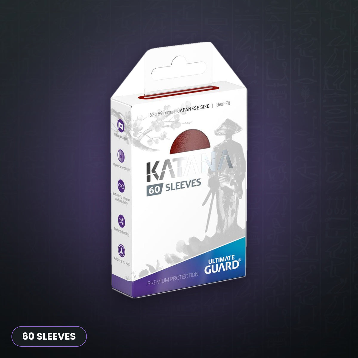 Ultimate Guard Katana Sleeves Japanese Size (60) - Red | JUNGCARDS