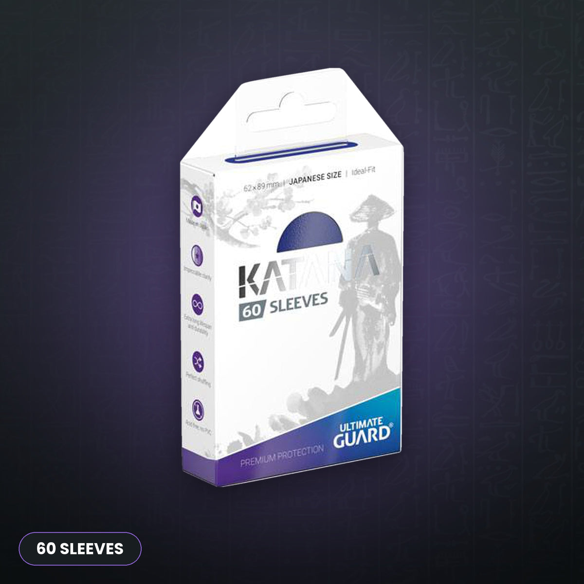 Ultimate Guard Katana Sleeves Japanese Size (60) - Blue | JUNGCARDS