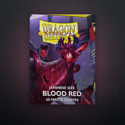 Dragon Shield Japanese Matte Sleeves - Blood Red (60-Pack) | JUNGCARDS