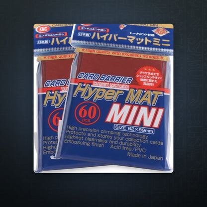 KMC Card Barrier - Hyper Matte Mini - Red (60-Pack) | JUNGCARDS