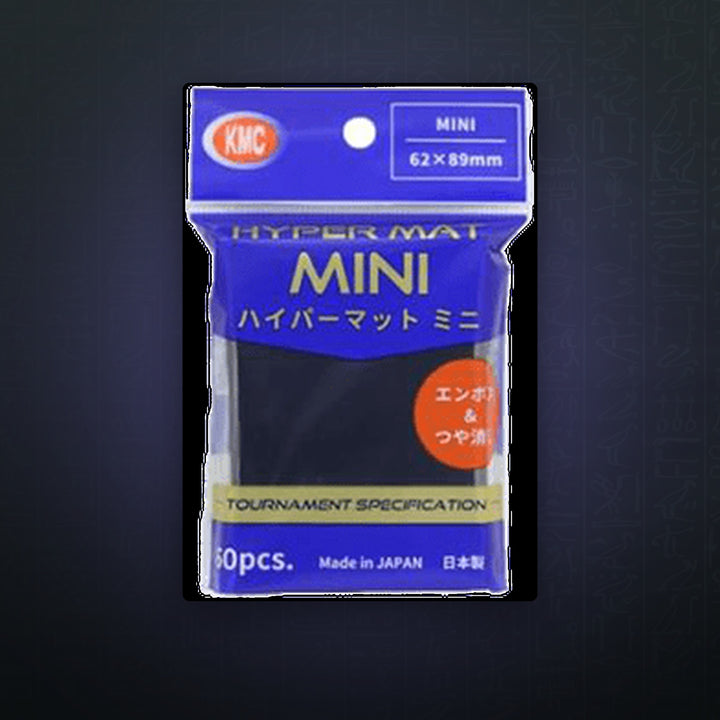 KMC Hyper Mat Mini Sleeves (60) - Schwarz / Black - Japanese Size 62 × 89 mm | JUNGCARDS