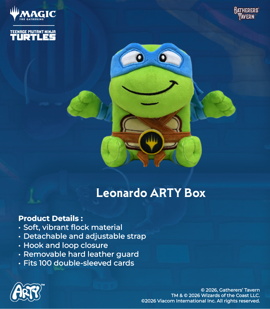 Gatherers' Tavern TMNT Leonardo ARTY Box – Plüsch-Deckbox, Magic: The Gathering | Jungcards