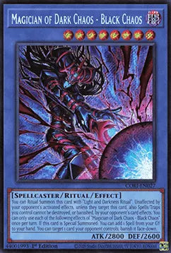 Magician of Dark Chaos - Black Chaos (V.1 - Secret Rare) CORI-027 – Englisch, NM, 1. Auflage