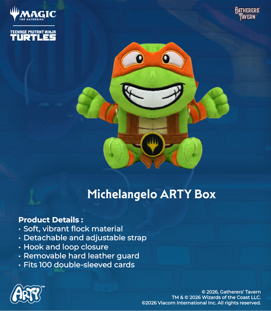 Gatherers' Tavern TMNT Michelangelo ARTY Box – Plüsch-Deckbox, Magic: The Gathering | Jungcards