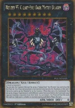 Number 95: Galaxy-Eyes Dark Matter Dragon PGL2-015 Gold Secret Rare – Deutsch, NM, 1. Auflage