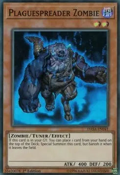 Plaguespreader Zombie DASA-041 Super Rare – Deutsch, NM, 1. Auflage