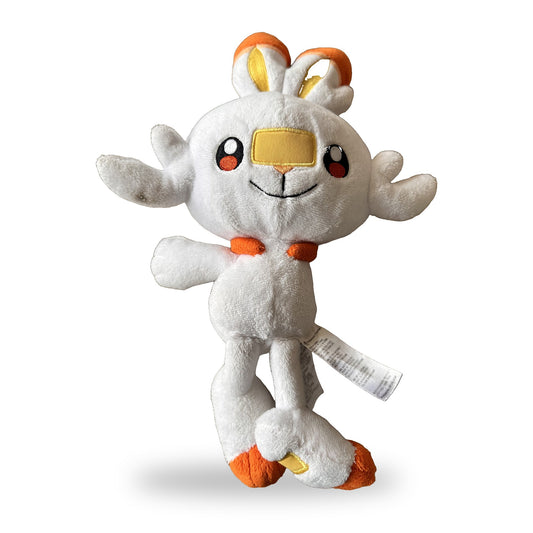 Scorbunny Pokemon Pluesch Sammelfigur weisser Hintergrund