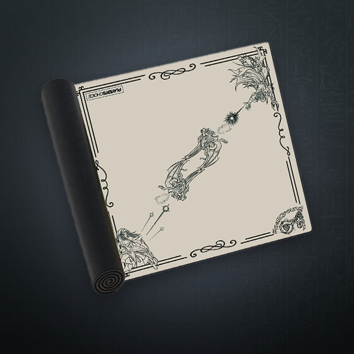 Spellground Dark Mages Playmat v7 Beige – Stoff-Spielmatte, Player's Choice Collaboration | Jungcards