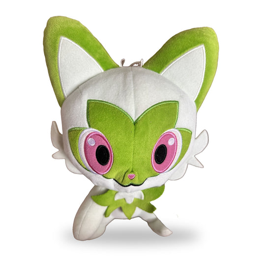 Sprigatito Pokemon Pluesch Sammelfigur weisser Hintergrund