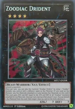 Zoodiac Drident MP17-208 Secret Rare – Deutsch, NM, 1. Auflage